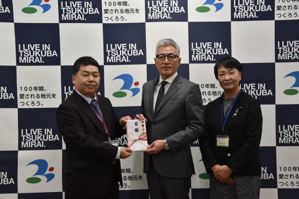 株式会社アンフィニ　大野専務、小田川市長、町田教育長